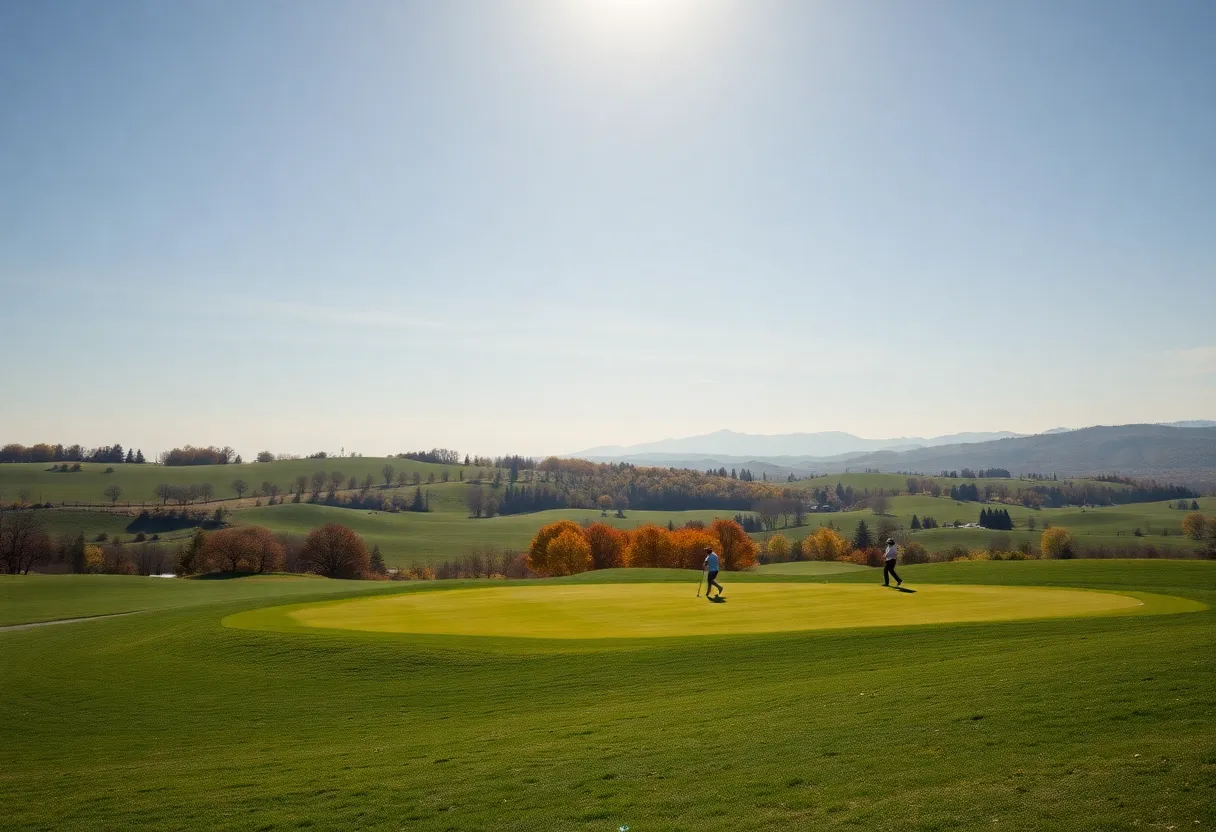 Golfers playing at Oak Valley Golf Club during the Hill Country Invitational