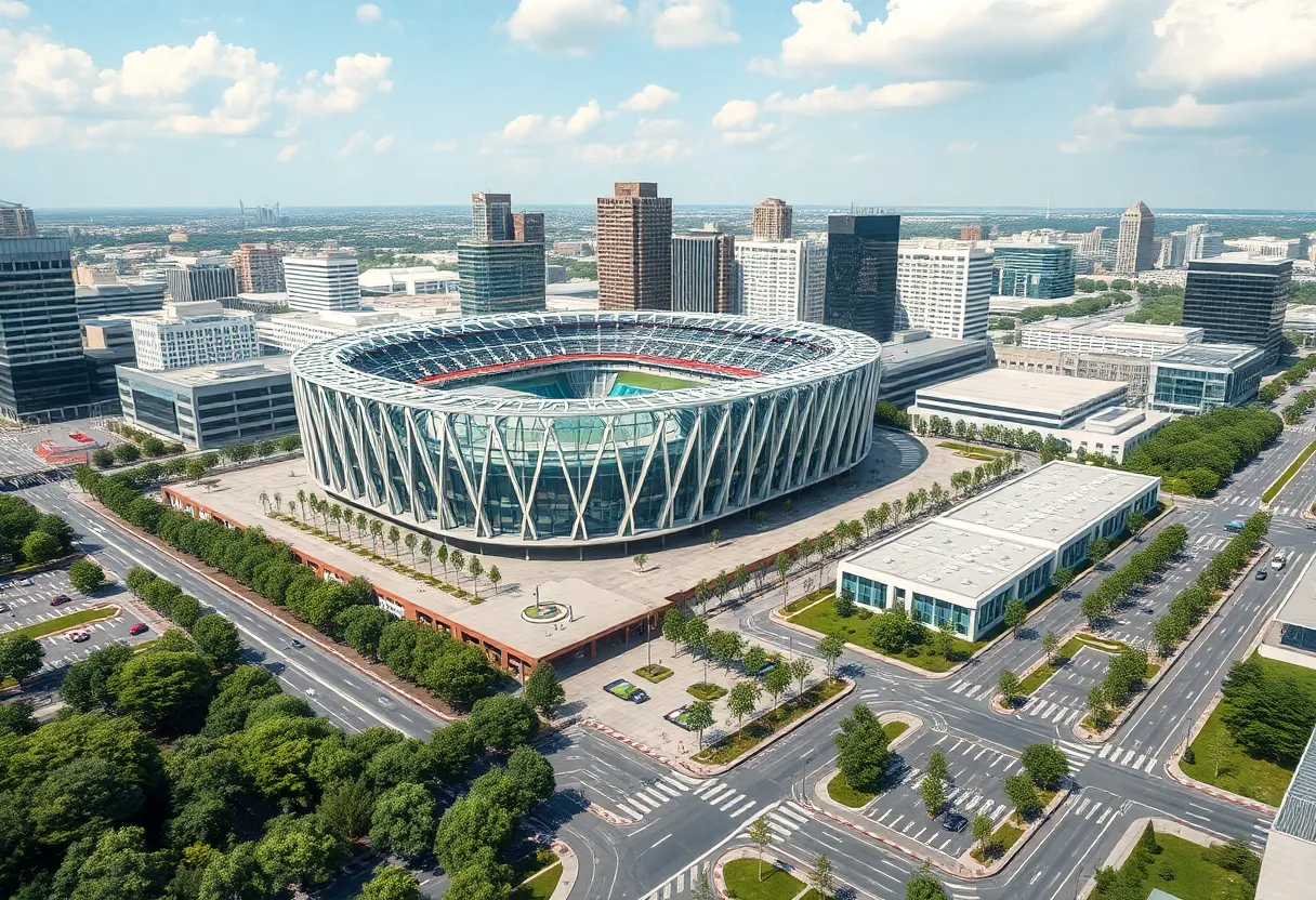 Conceptual image of Project Marvel sports and entertainment district in San Antonio