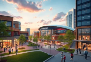 Artist's impression of Project Marvel sports and entertainment district in San Antonio