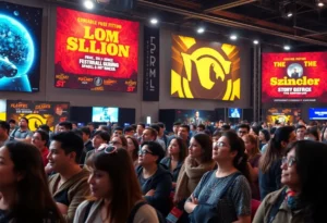 Crowd enjoying the Raza Cósmica Film Festival
