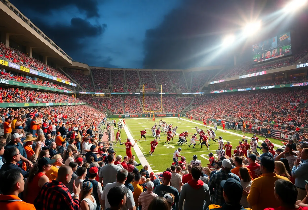 Players in action during the San Antonio All-Star Football Game at Alamodome.