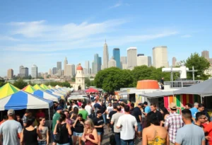 Crowd enjoying craft beers at San Antonio Beer Festival