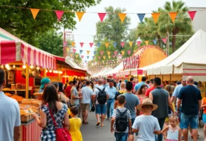 Crowd enjoying concerts and food festivals in San Antonio