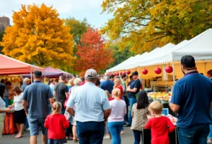 Families enjoying fall festivals in San Antonio