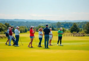 Participants at a golf charity event in San Antonio raising funds for youth programs.