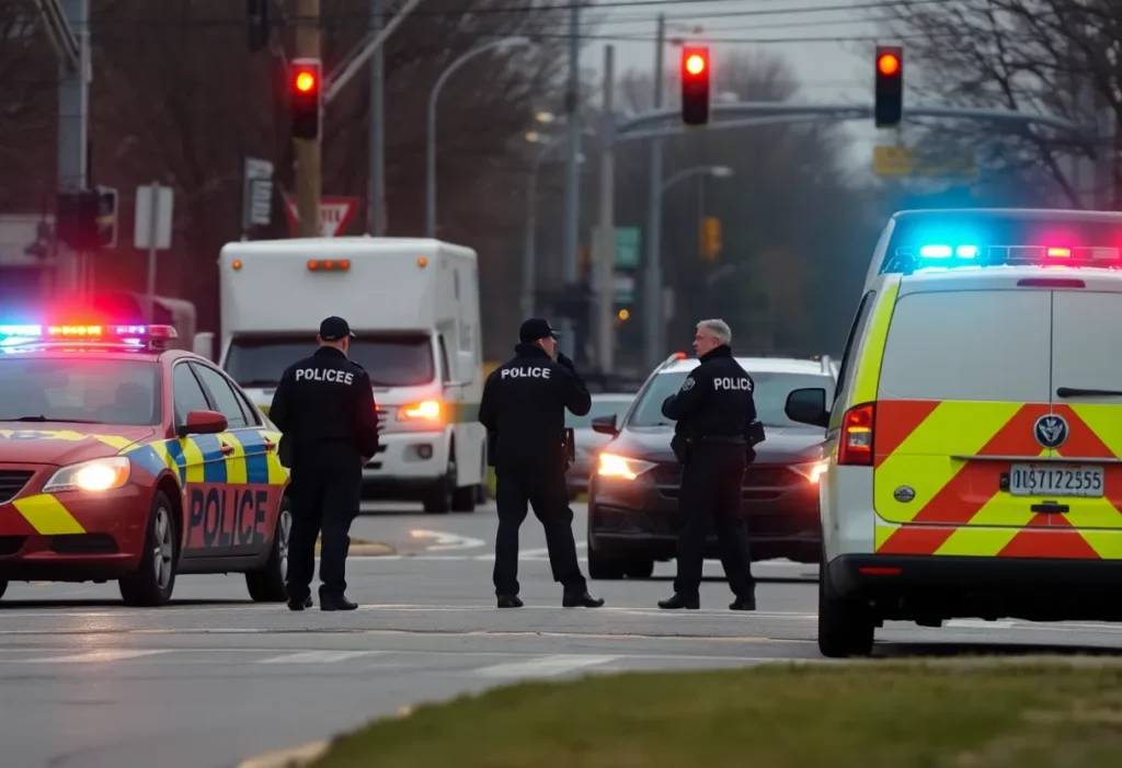 San Antonio police investigating a crime scene related to a shooting.