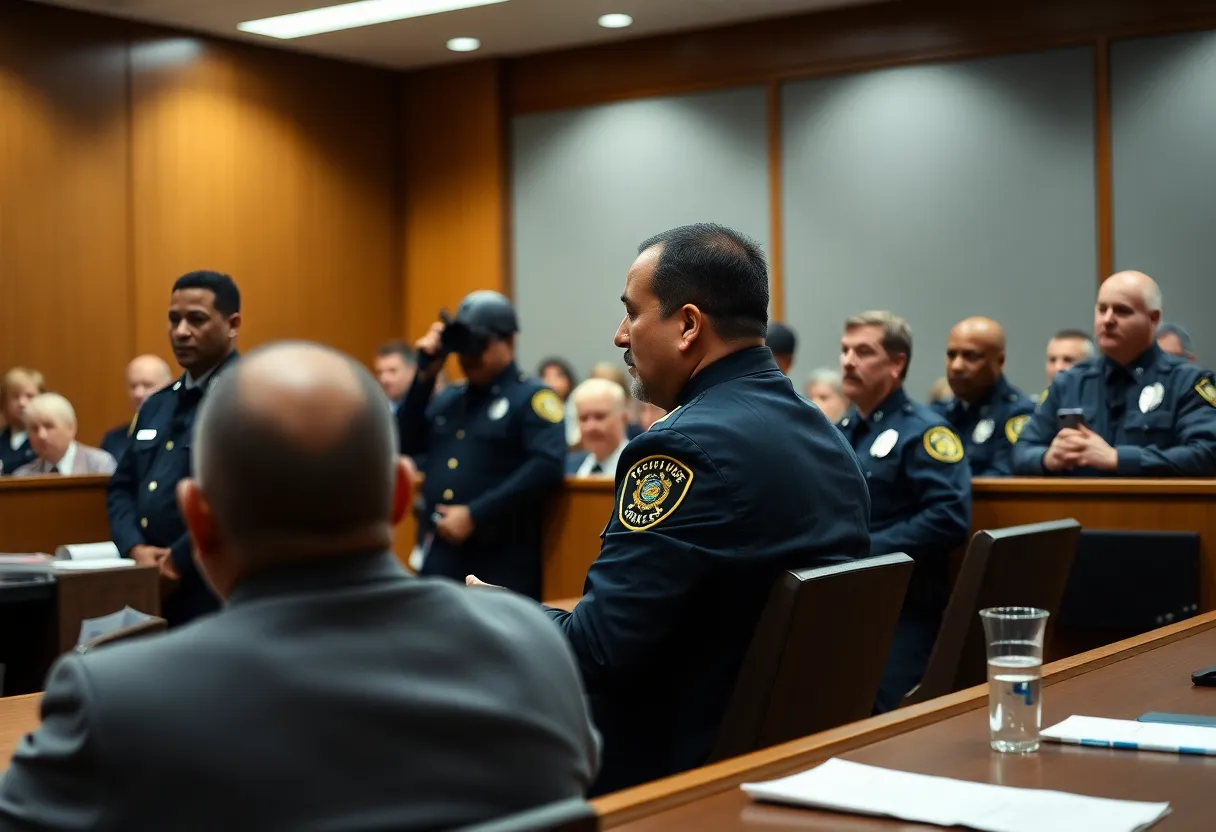 Courtroom during San Antonio Police trial