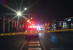 Scene of a shooting in San Antonio with police presence
