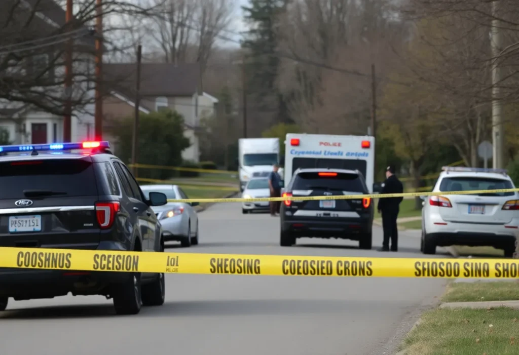 Emergency response vehicles at a shooting scene in San Antonio