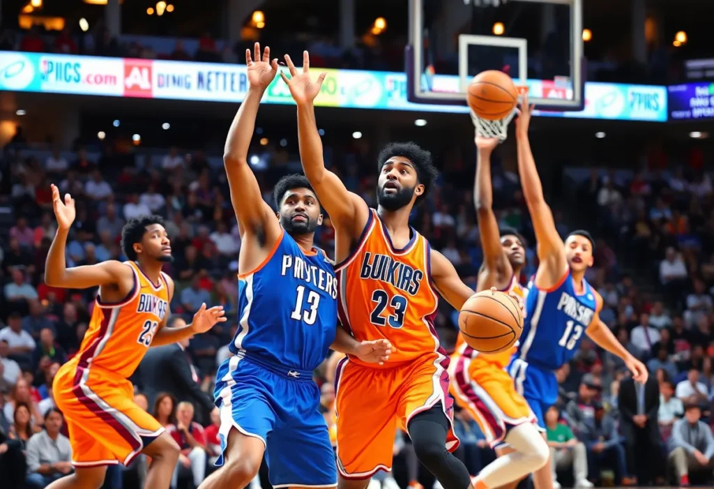 Spurs players celebrating during the game against the Mavericks