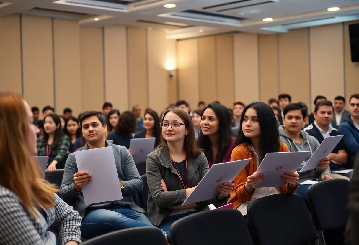 Students presenting at the Stumberg Venture Competition