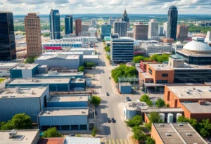 Cityscape of Austin, Texas with a focus on manufacturing startups