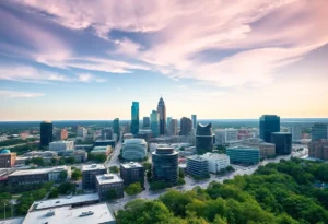 Panoramic view of the Austin Texas skyline