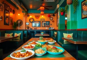 Interior view of Ava's Diner showcasing dining area and colorful decor