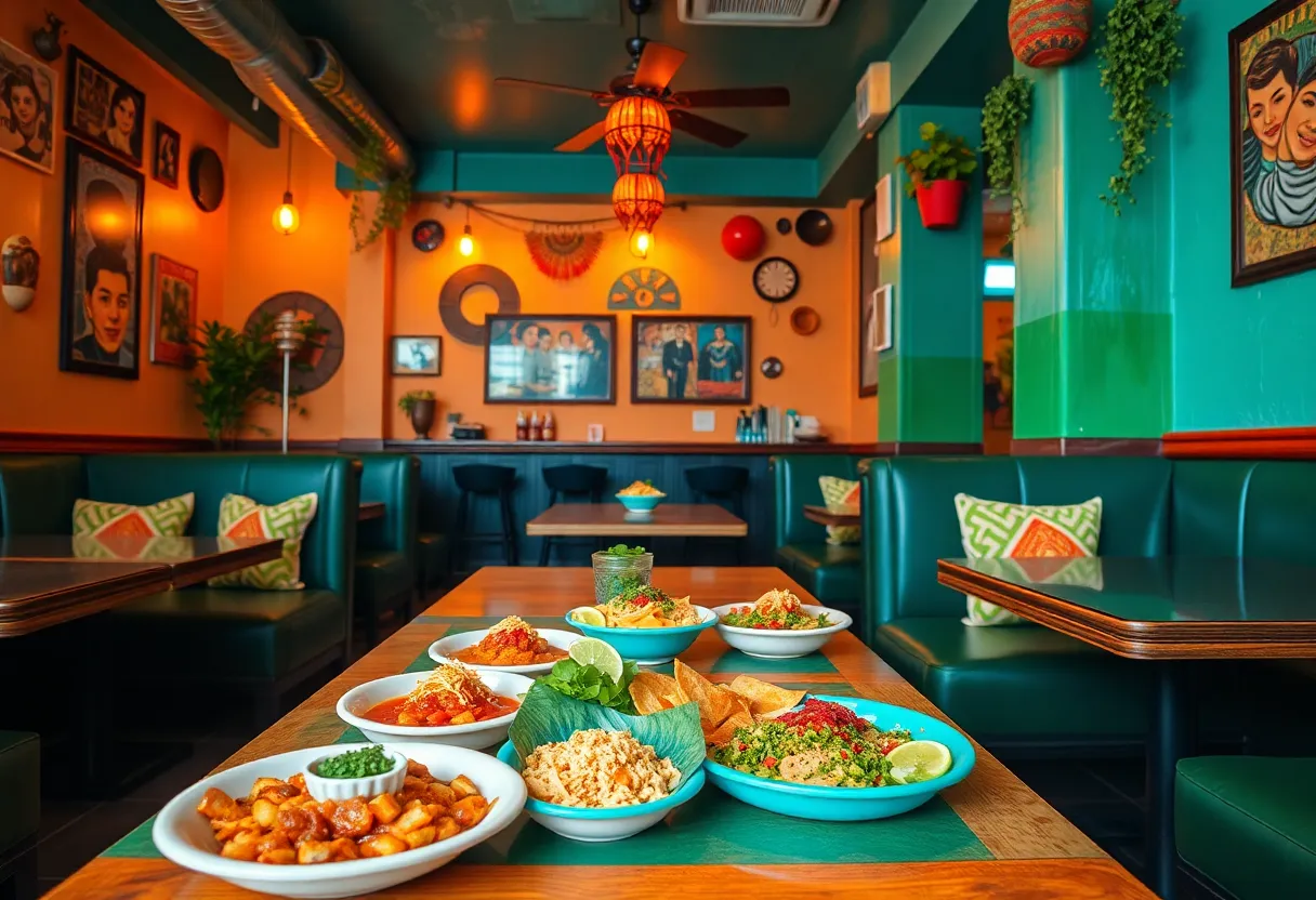 Interior view of Ava's Diner showcasing dining area and colorful decor