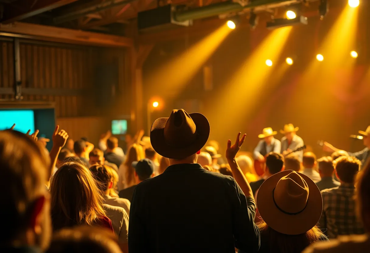 Audience enjoying the Bellamy Brothers concert at Main Street Crossing.