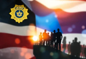 Conceptual representation of law enforcement and community support