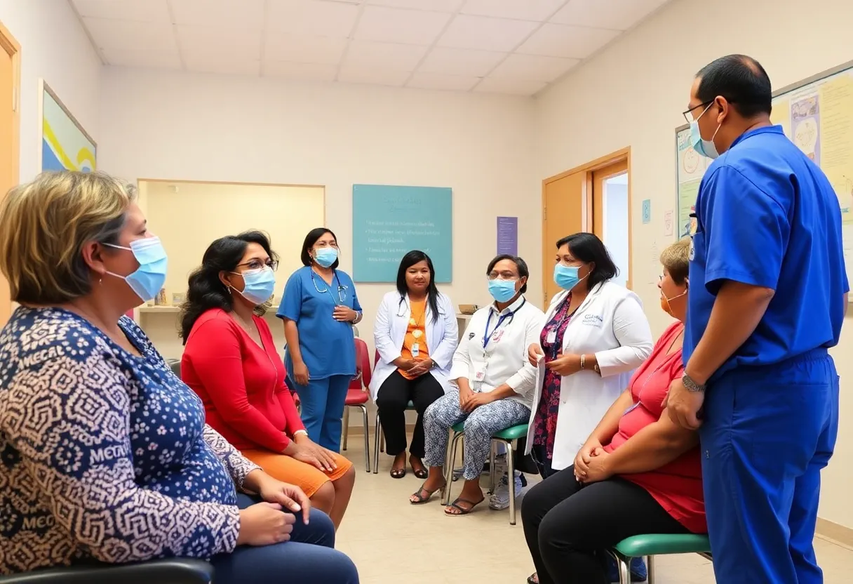 Healthcare professionals educating San Antonio residents about diabetes prevention