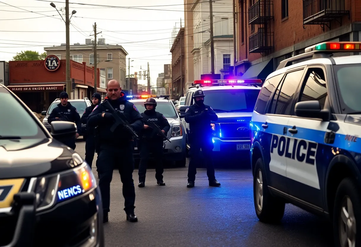 Law enforcement agents conducting a raid in San Antonio