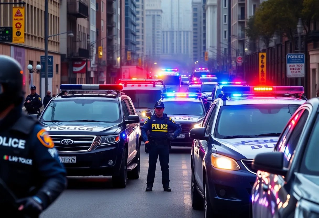 Law enforcement officers during a federal operation in San Antonio