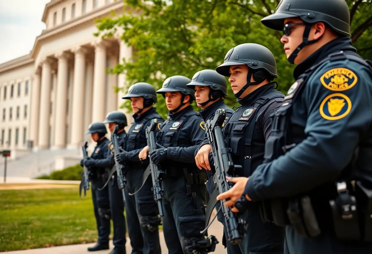 Federal law enforcement agents in training