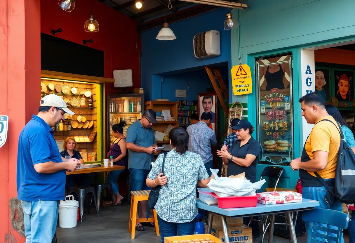 Local entrepreneurs engaging in business activities in San Antonio