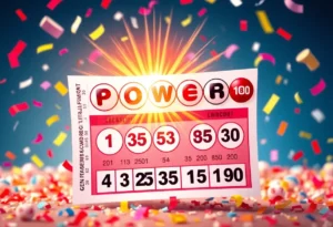 Powerball lottery ticket representing a $719 million jackpot