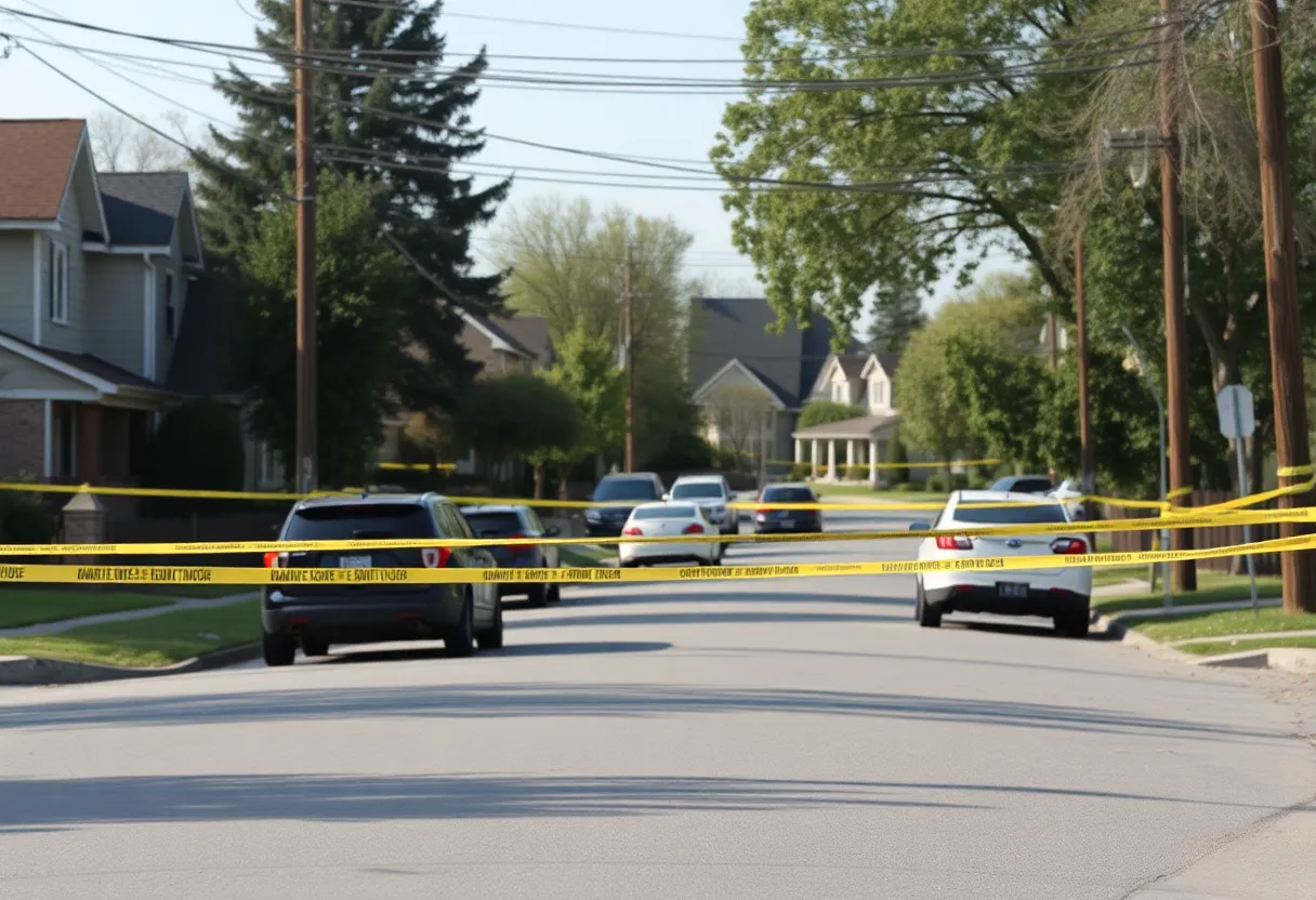 Police presence at a drive-by shooting scene in San Antonio.