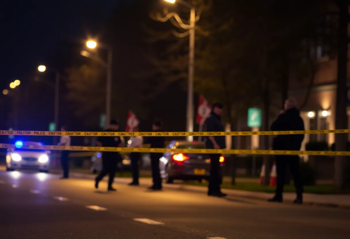 Police investigating a shooting scene in San Antonio