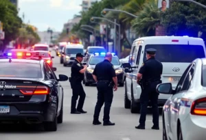 Police officers conducting a traffic stop in San Antonio.