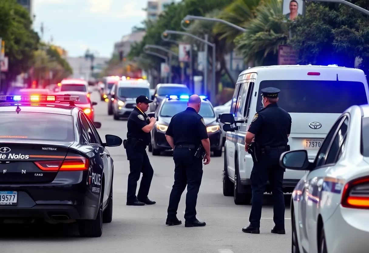 Police officers conducting a traffic stop in San Antonio.