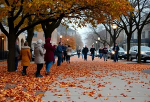 Chilly Thanksgiving scene in San Antonio
