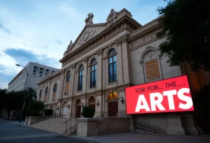 Scottish Rite Auditorium in San Antonio, Texas, known for its historical significance