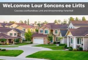 Image of a suburban neighborhood representing new home financing options.