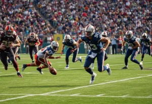Texas A&M quarterback during a game scramble