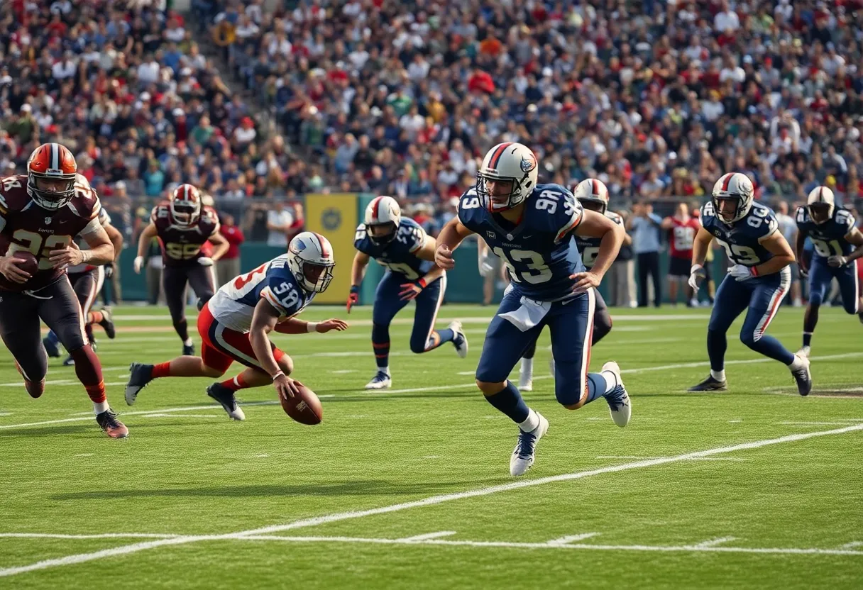 Texas A&M quarterback during a game scramble
