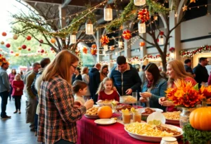 Families celebrating Thanksgiving in San Antonio with food and activities