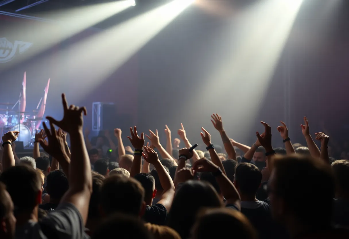 The Devil Wears Prada performing live at a concert