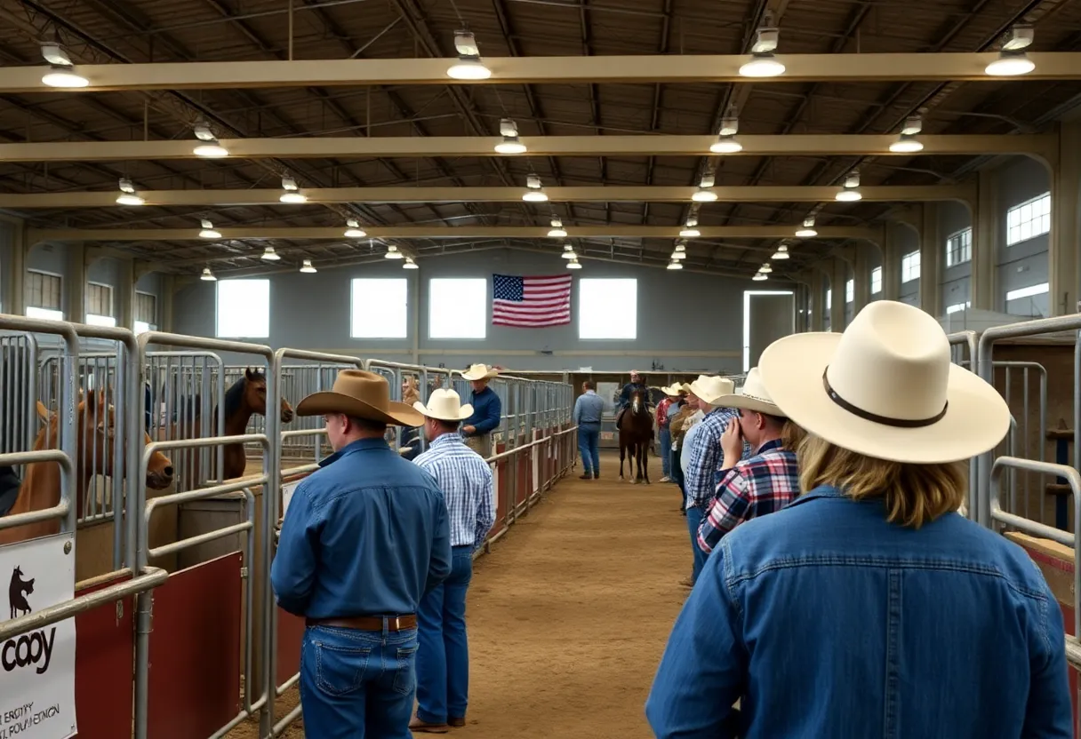 Empty rodeo arena in Uvalde due to EHV-1 outbreak