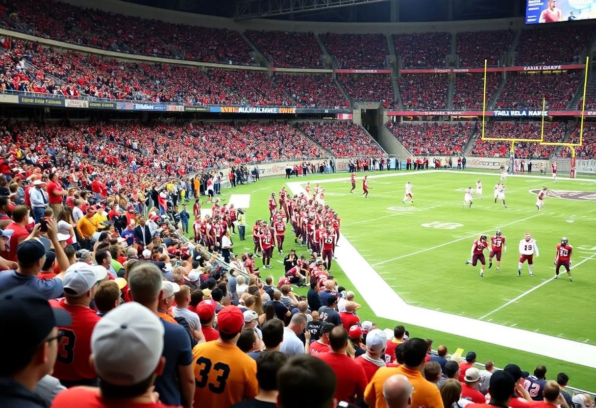 High school football game between Vandegrift Vipers and San Marcos Rattlers at the Alamodome.