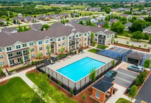 Render of West End Estates build-to-rent community in New Braunfels