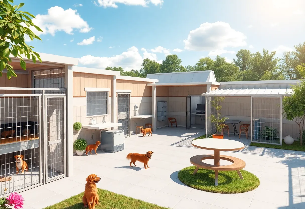 Exterior view of the new Animal Defense League facility in San Antonio.