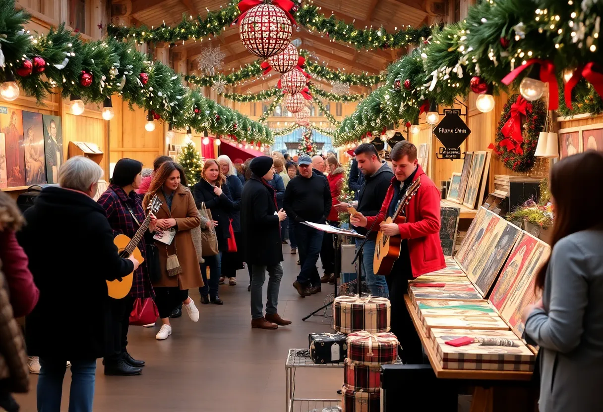 Holiday market with crafts and live music at the Armadillo Christmas Bazaar