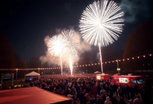 Fireworks at Austin New Year's Eve celebration