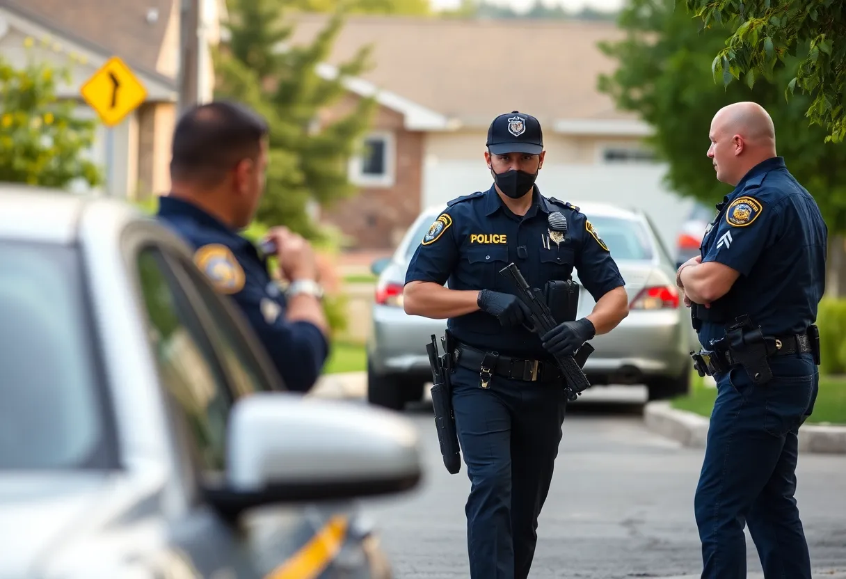 Law enforcement responding to a domestic disturbance call