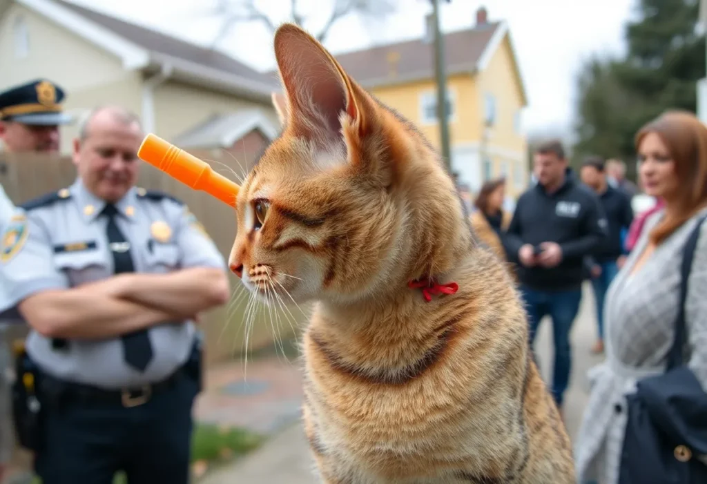 Cat with blow dart in spine being investigated by police in neighborhood