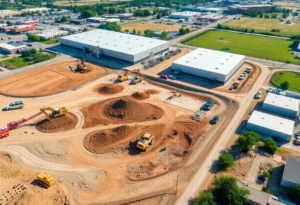 Construction site of Builders FirstSource warehouse in San Antonio