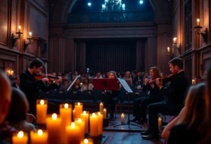 Candlelight concert featuring a string quartet at The Josephine Theatre in San Antonio