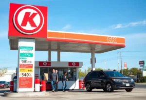Circle K gas station offering fuel discounts to customers