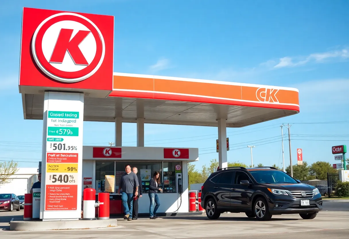 Circle K gas station offering fuel discounts to customers